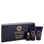 Versace Pour Homme Dylan Blue by Versace - Gift Set -- 0.17 oz Mini EDT + 0.8 oz After Shave Balm + 0.8 oz Shower Gel - for men